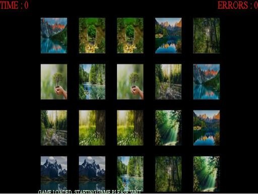 Nature Memory Online Puzzle Game