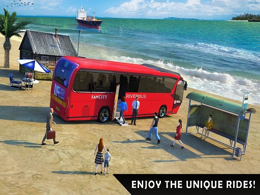 Water Surfer Bus Driving Game - Water Simulator Game