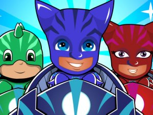 PJ Masks Kids Car Racing 3D Online Arcade Game