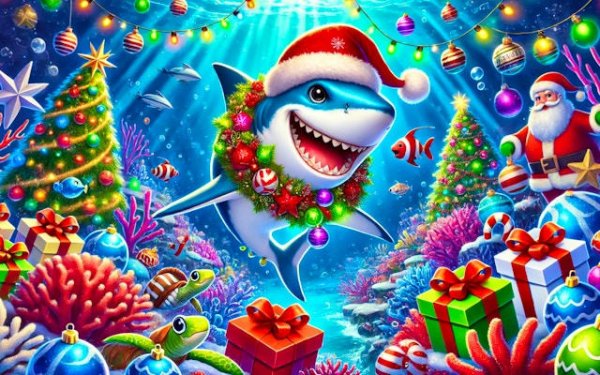 Santa Shark: Ocean Predator Arcade Game